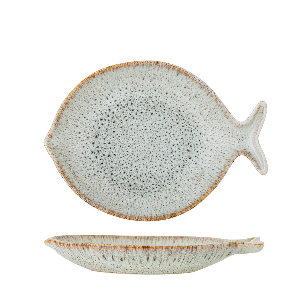 Fleur Serving Plate in Nature Stoneware