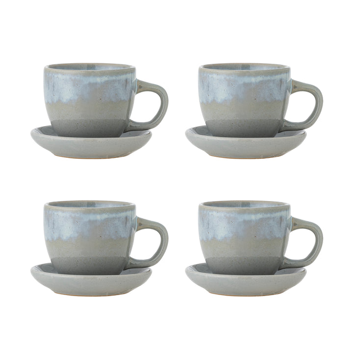 Brenta Cup and Saucer in Blue Set of 4