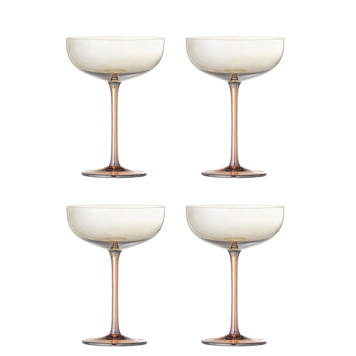 Aston Cocktail Glass in Bronze Glass Set of 4