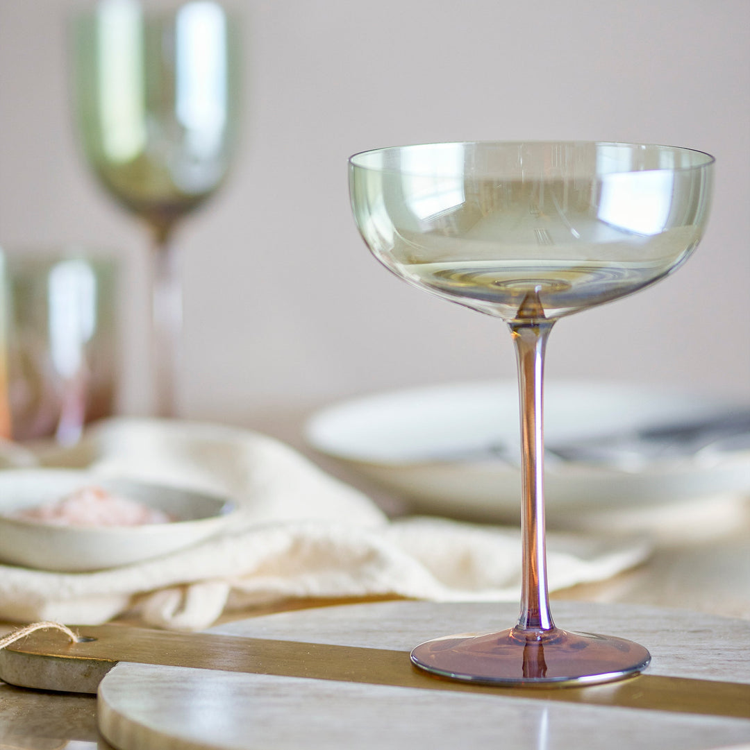 Aston Cocktail Glass in Bronze Glass Set of 4