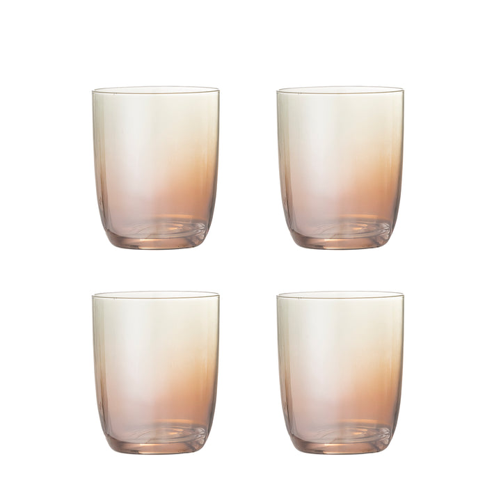 Aston Drinking Glass in Bronze Glass Set of 4