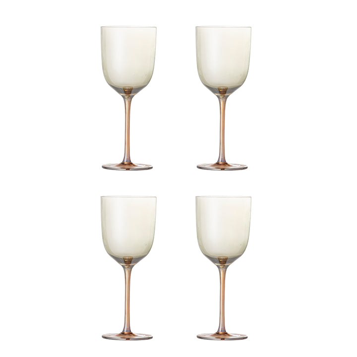 Aston Wine Glass in Bronze Glass Set of 4