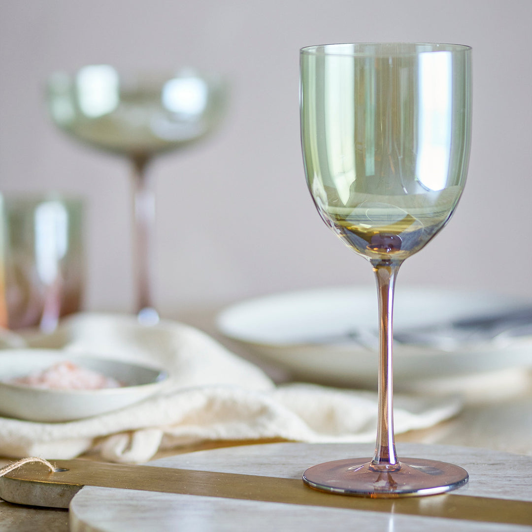 Aston Wine Glass in Bronze Glass Set of 4