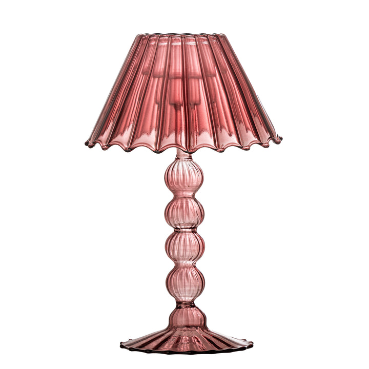 Glass Candle Holder in Red