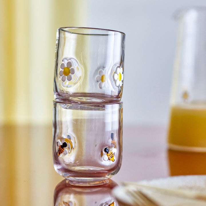 Set of 2 Buzz Clear Glasses