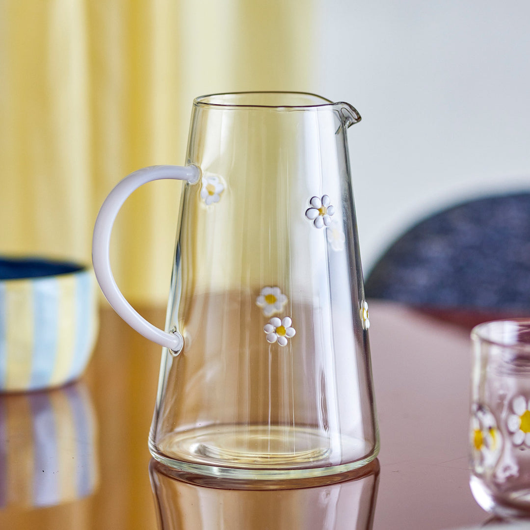 Buzz Flower Glass Jug
