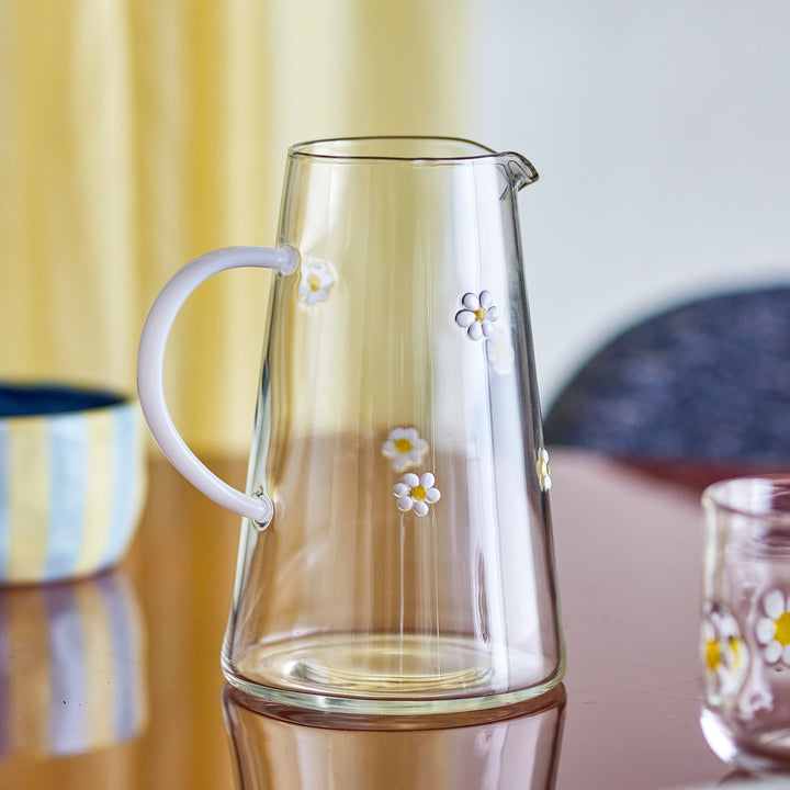 Buzz Flower Glass Jug