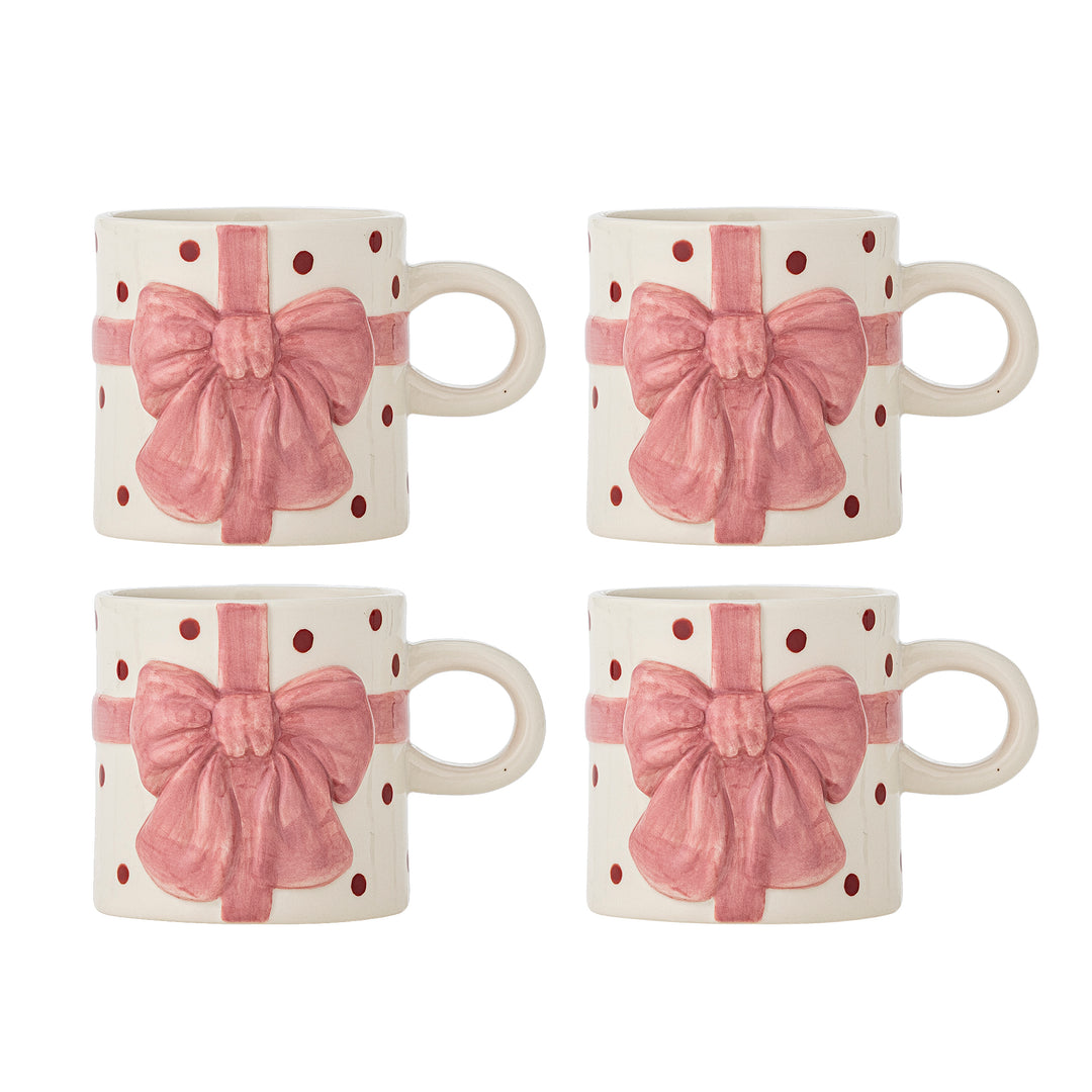 Set of 4 Bowie Mugs Rose