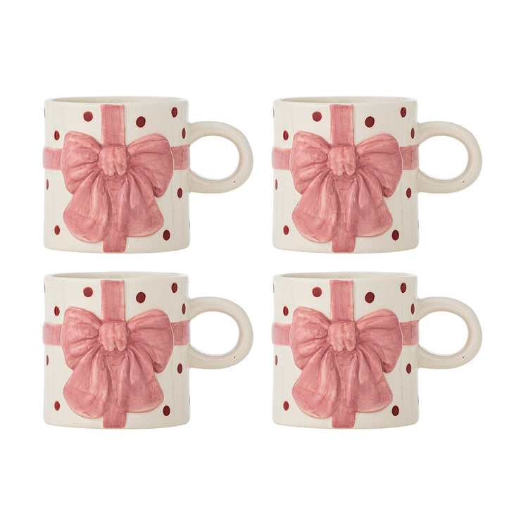 Set of 4 Bowie Mugs Rose