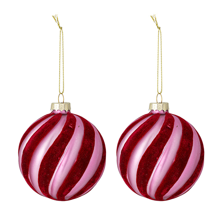 Set of 2 Sayla Pink Baubles