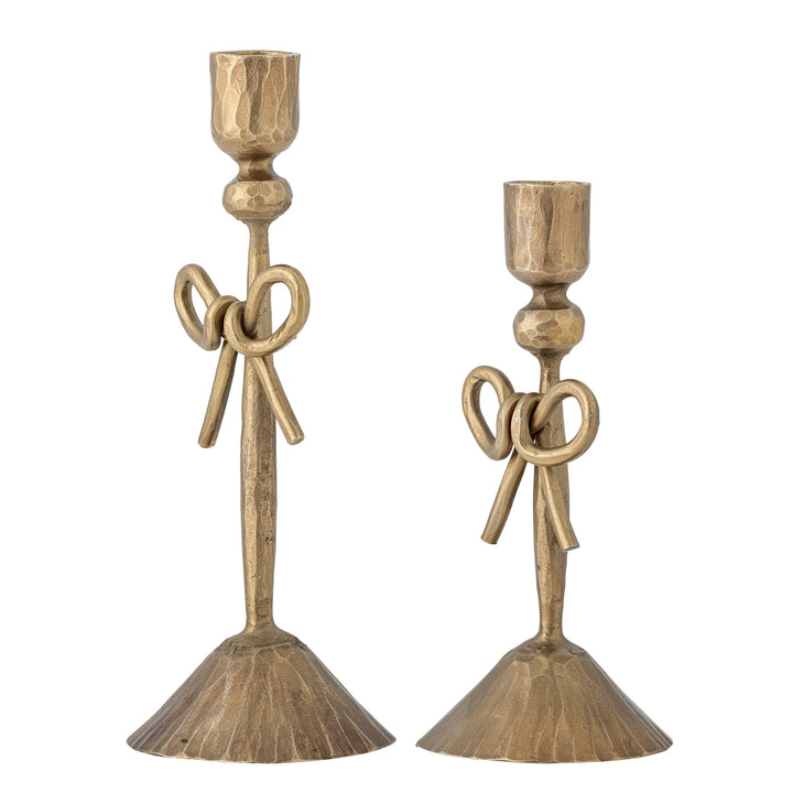 Set of 2 Arc Brass Candle Holders
