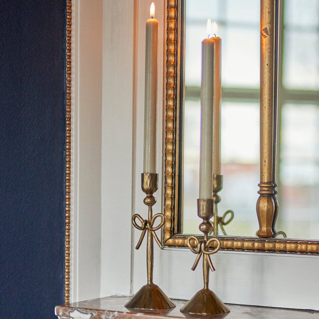 Set of 2 Arc Brass Candle Holders