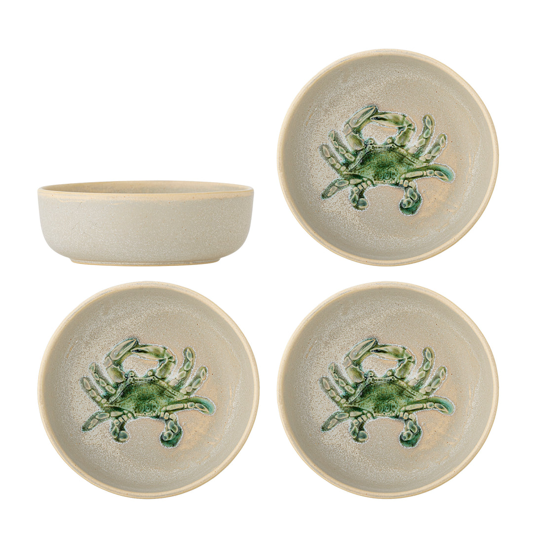 Set of 4 Stoneware Hadden Bowls Crab