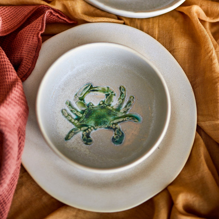 Set of 4 Stoneware Hadden Bowls Crab