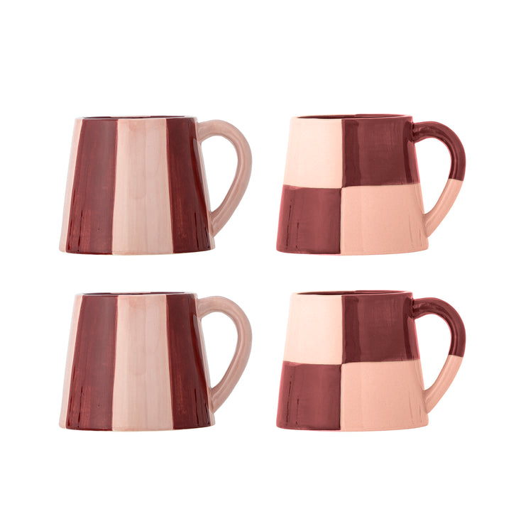 Set of 4 Floki Mugs in Rose