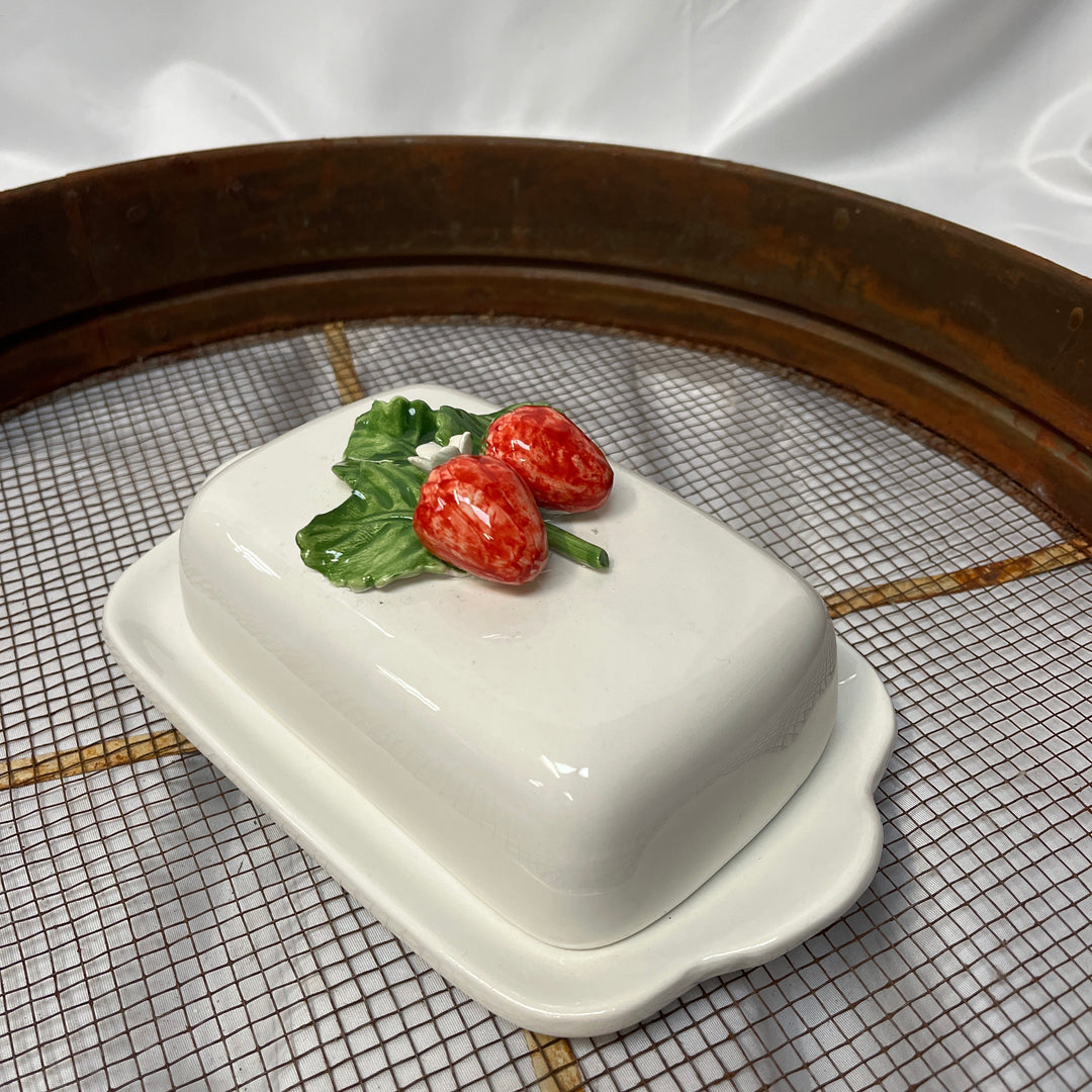Strawberry Italian Butter Dish