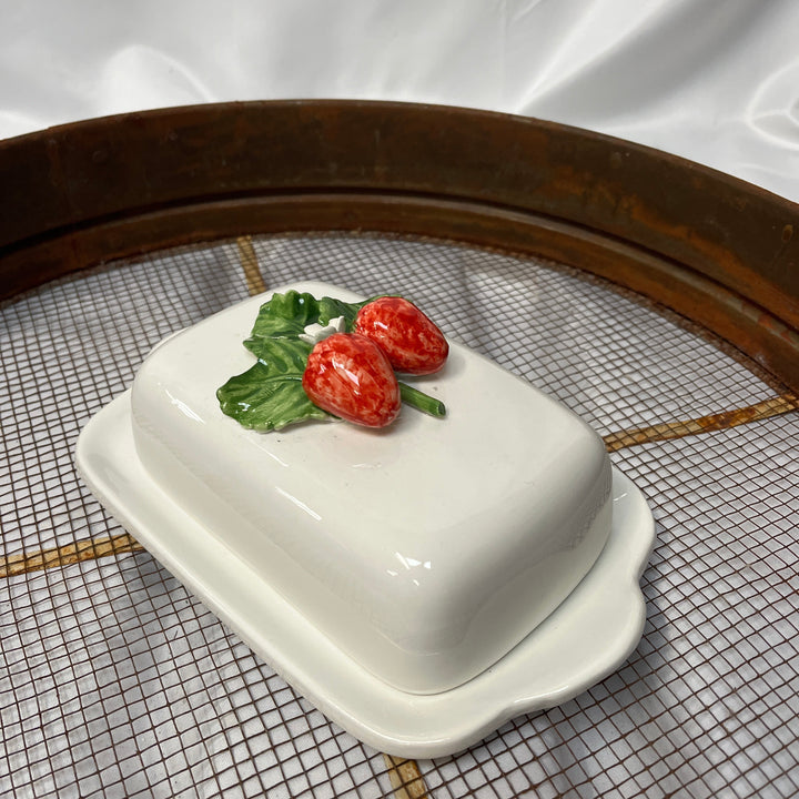 Strawberry Italian Butter Dish