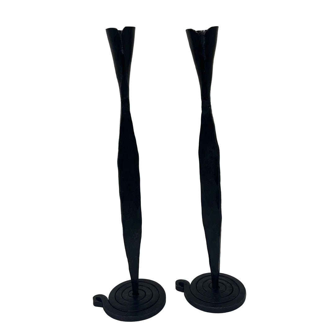Pair of Twisted Taped Candle Sticks