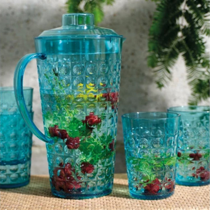 Cobalt Bubble Jug and Cups Five Piece Set - PRE ORDER