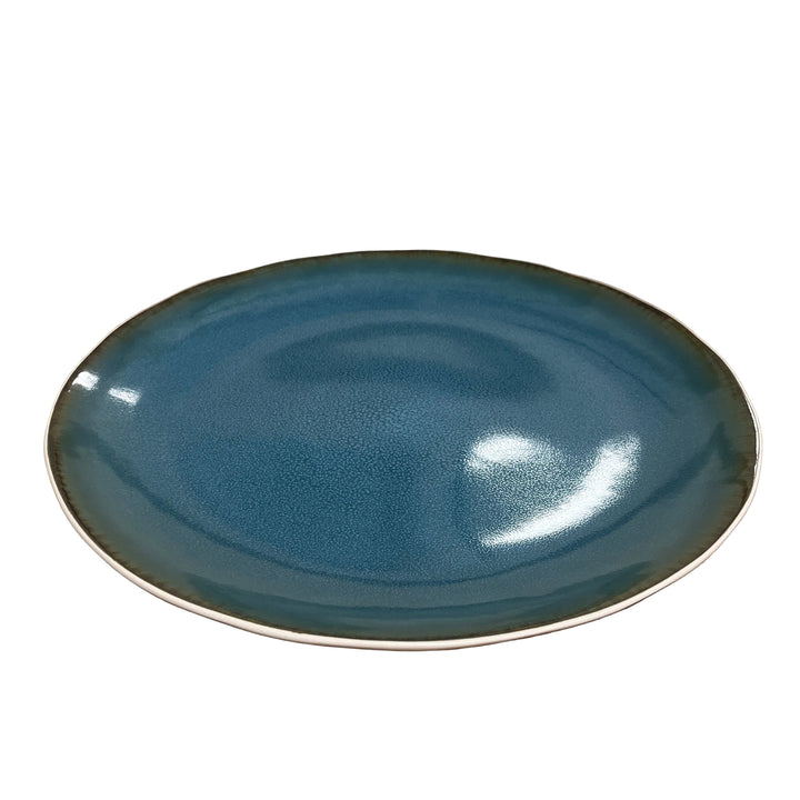 Large Glazed Stoneware Plate