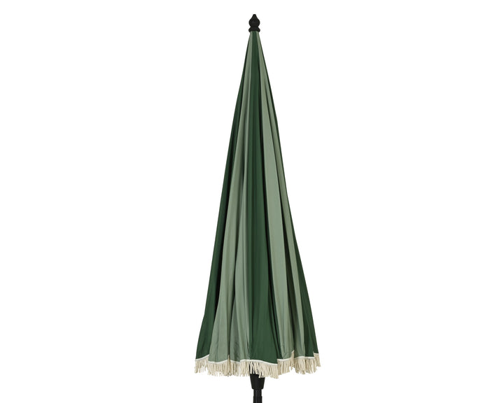 Green Scalloped Fringe Garden Parasol