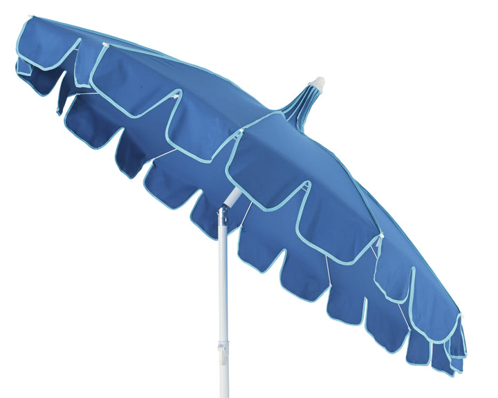 Two Tone Scalloped Parasol Blue