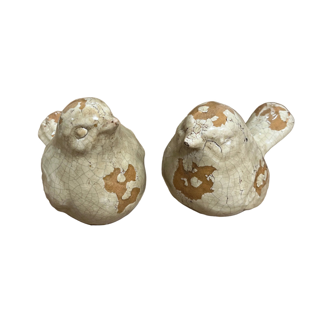 Pair Of Rustic Birds Decor