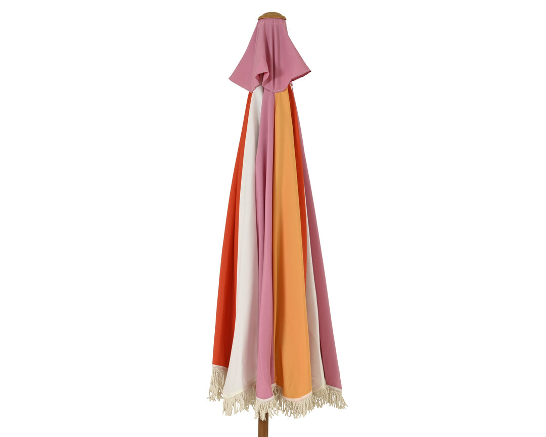 Multi Stripe Tassel Parasol