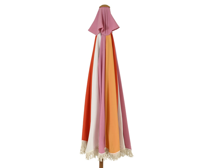Multi Stripe Tassel Parasol