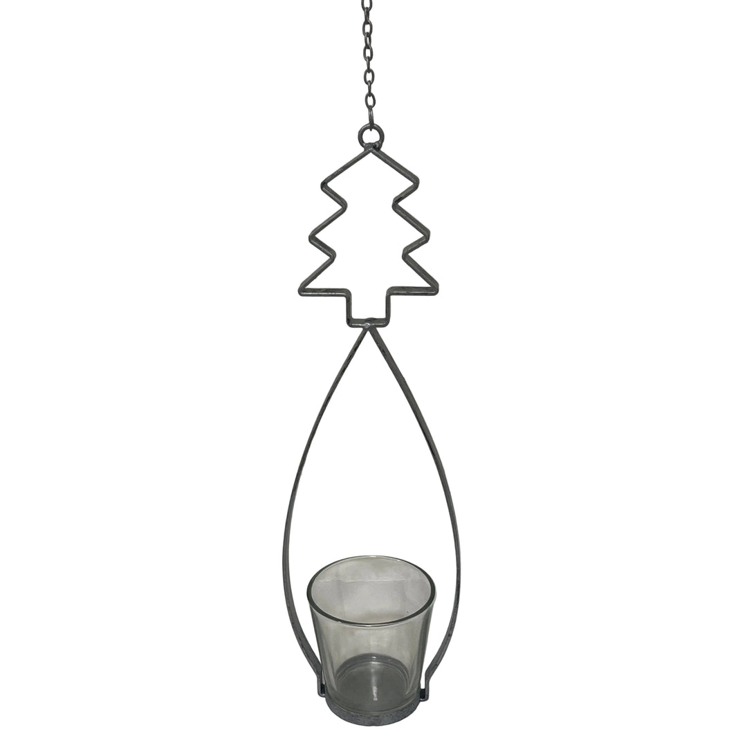 Metal Christmas Tree Tea Light Hanger