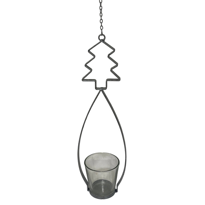 Metal Christmas Tree Tea Light Hanger