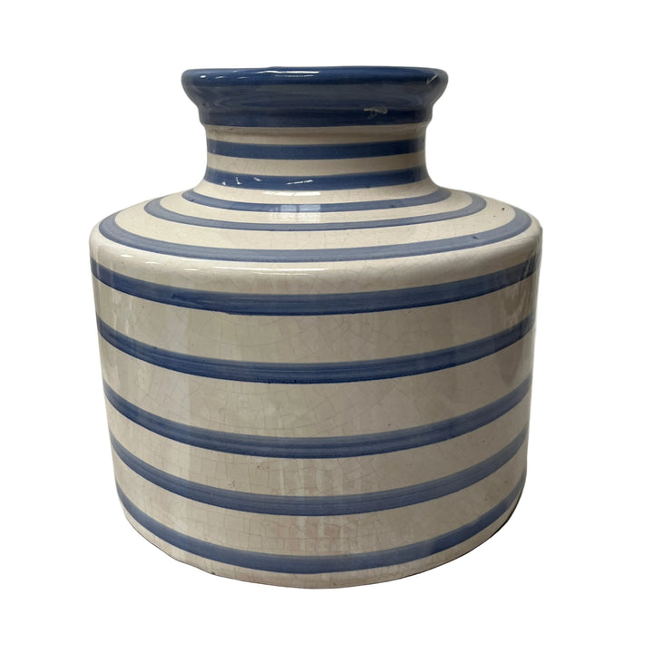 Large Glazed Stripe Vase
