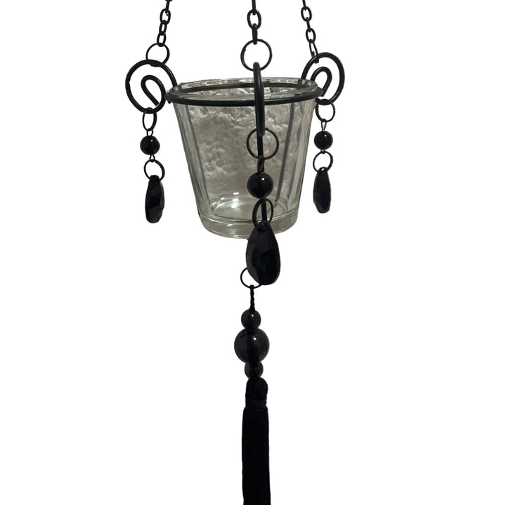Hanging Scroll & Beads Tea Light Holder