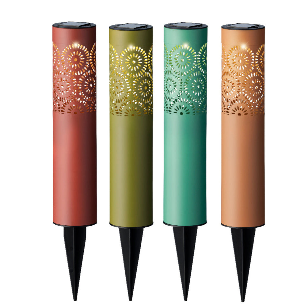 Tubular Filigree Solar Stake Light