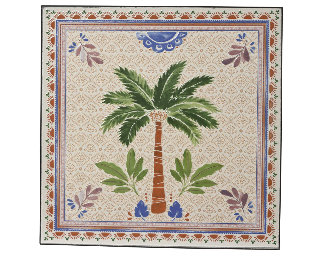 Set of 2 Palm Mosaic Bistro Chairs