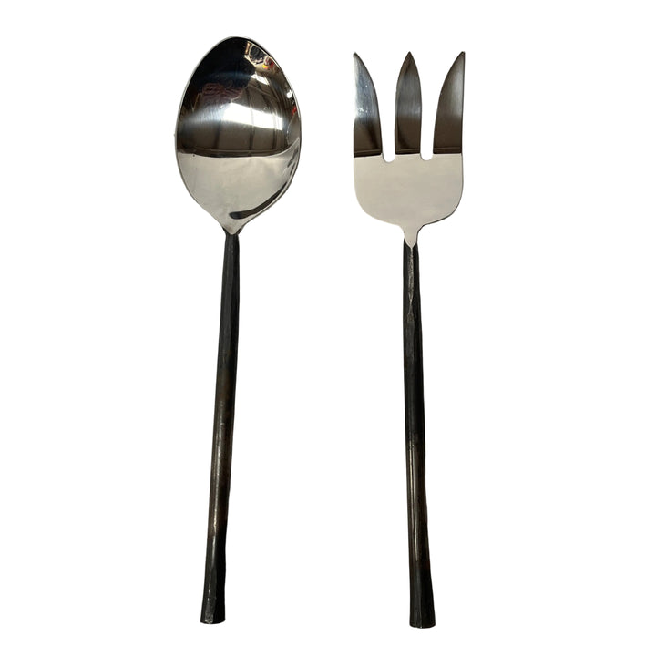 Set of Large Metal Salad Servers