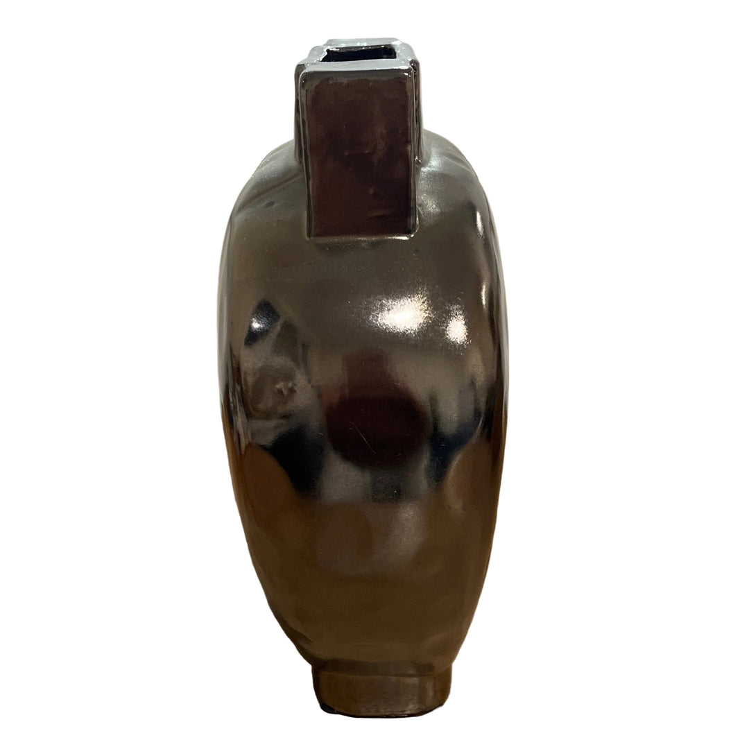 Large Handled Bronze Metallic Pot Urn