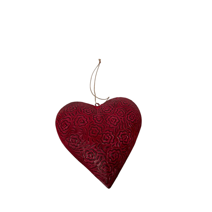 Hanging Rose Patterned Heart