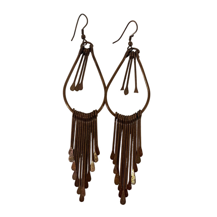Pair of Boho Copper Earrings