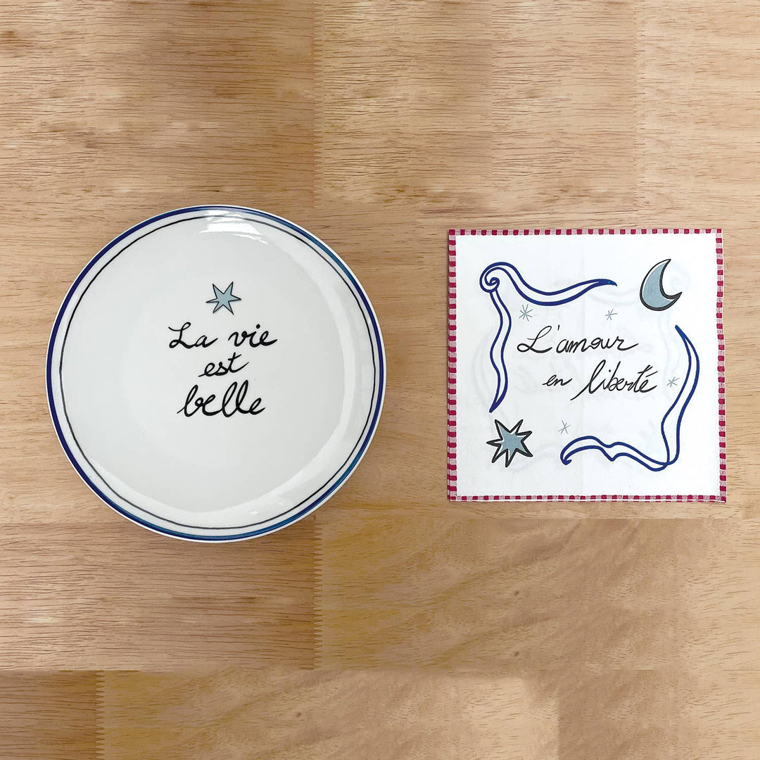 Set of 4 Love in Freedom Dessert Plates