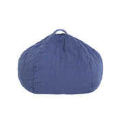 Quilted Round Beanbag in Cobalt by Nobodinoz