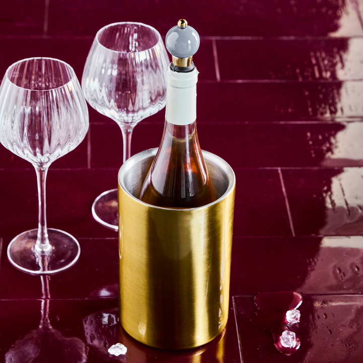 Antique Brass Wine Cooler