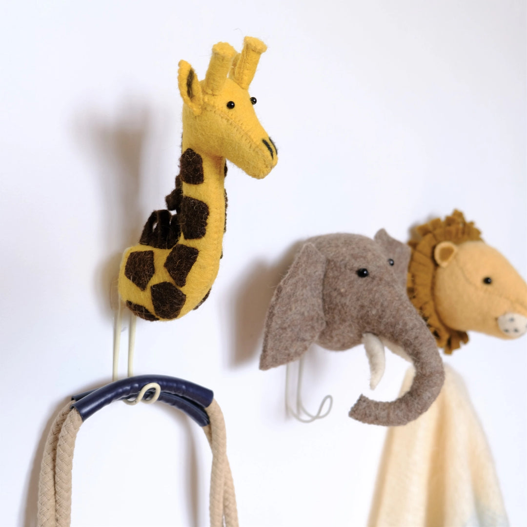 Giraffe Felt Coat Hook