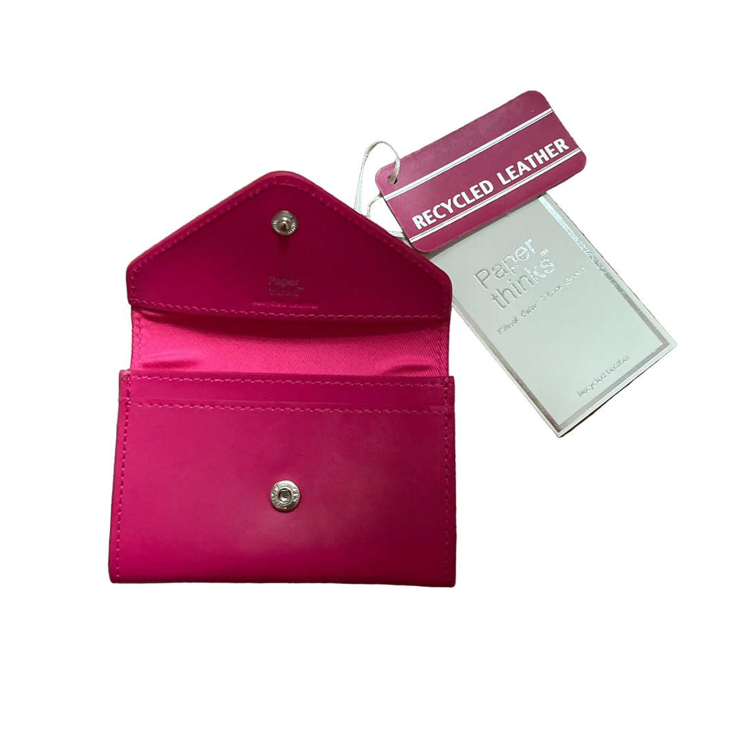 Hot Pink Leather Card Envelope Purse