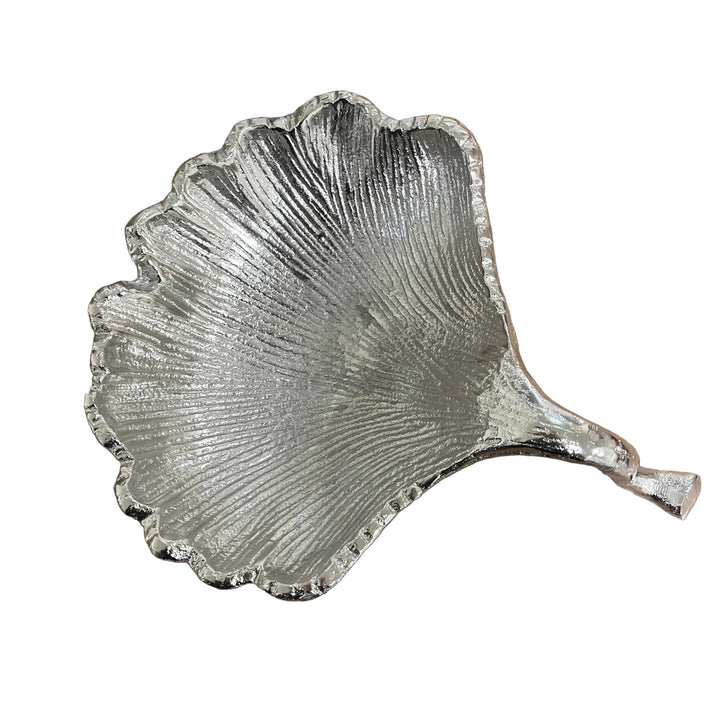 Single Geranium Leaf Decor Silver