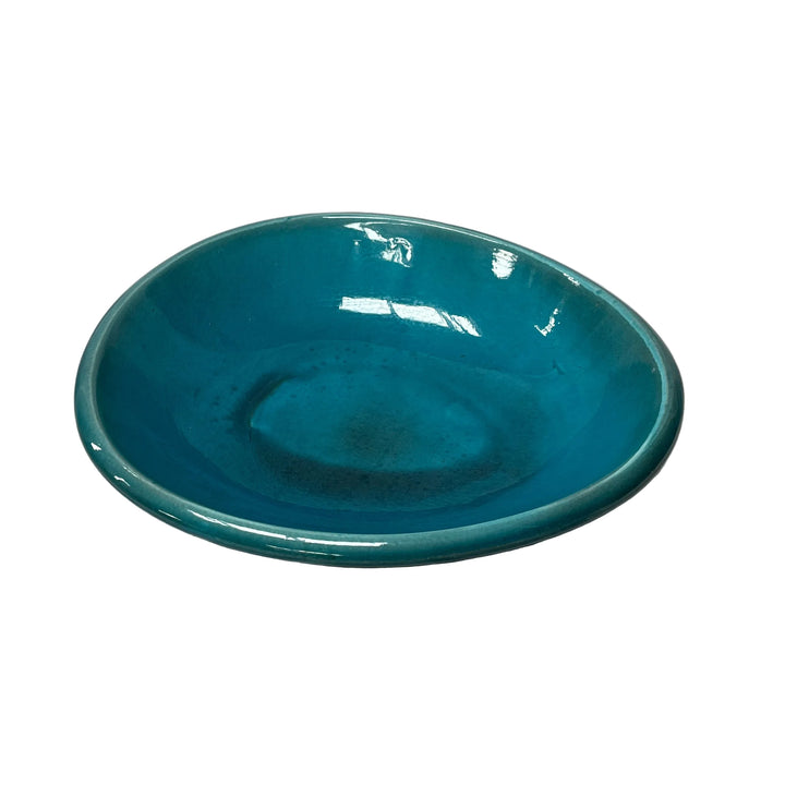 Aquamarine Large Glazed Bowl Decor