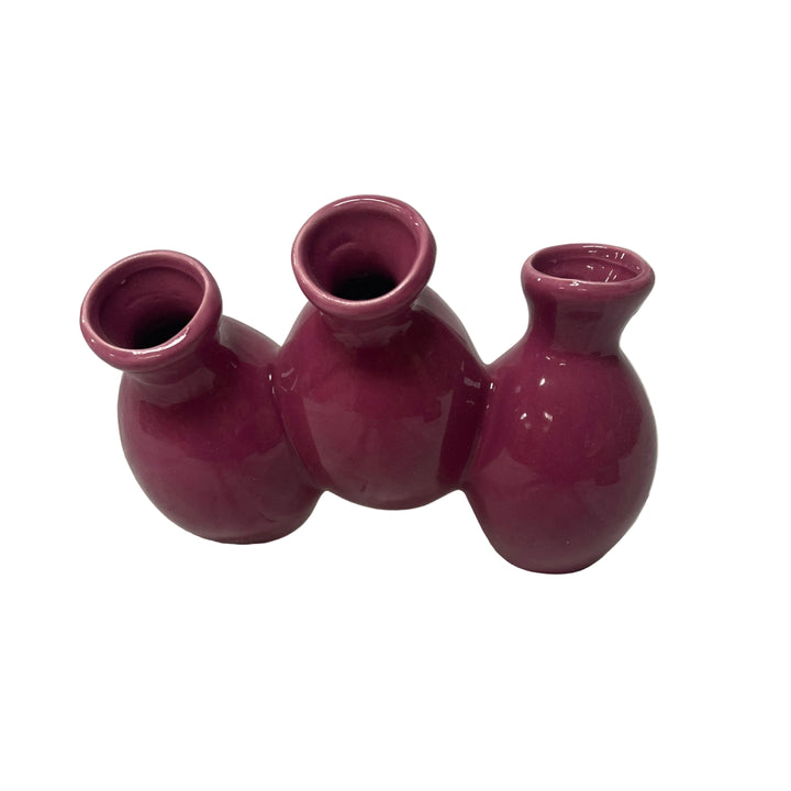 Triple Vase Fuchsia