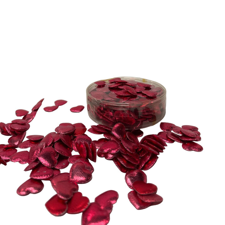 Metallic Red Heart Confetti Pack of 12