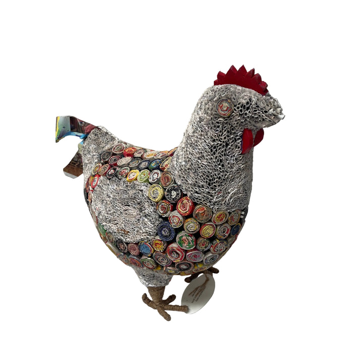 Large Handmade Paper Chicken Decor