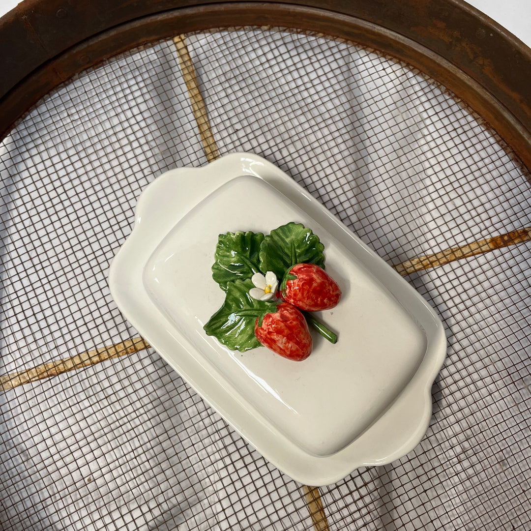 Strawberry Italian Butter Dish